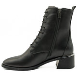 Botine dama Anna Viotti din piele naturala negre - 4184