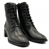 Botine dama Anna Viotti din piele naturala negre - 4184