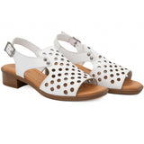 Sandale Anna Viotti din piele naturala D 42-6003 alb