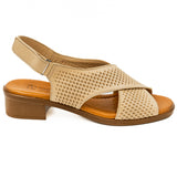 Sandale dama Anna Viotti Din piele naturala D 42-6004 BEJ