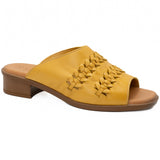 Papuci dama casual Anna Viotti piele naturala D42-6027 galben - Goretti - Incaltaminte din piele naturala