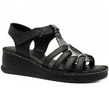 Sandale dama din piele naturala Anna Viotti D 42-8802 negru