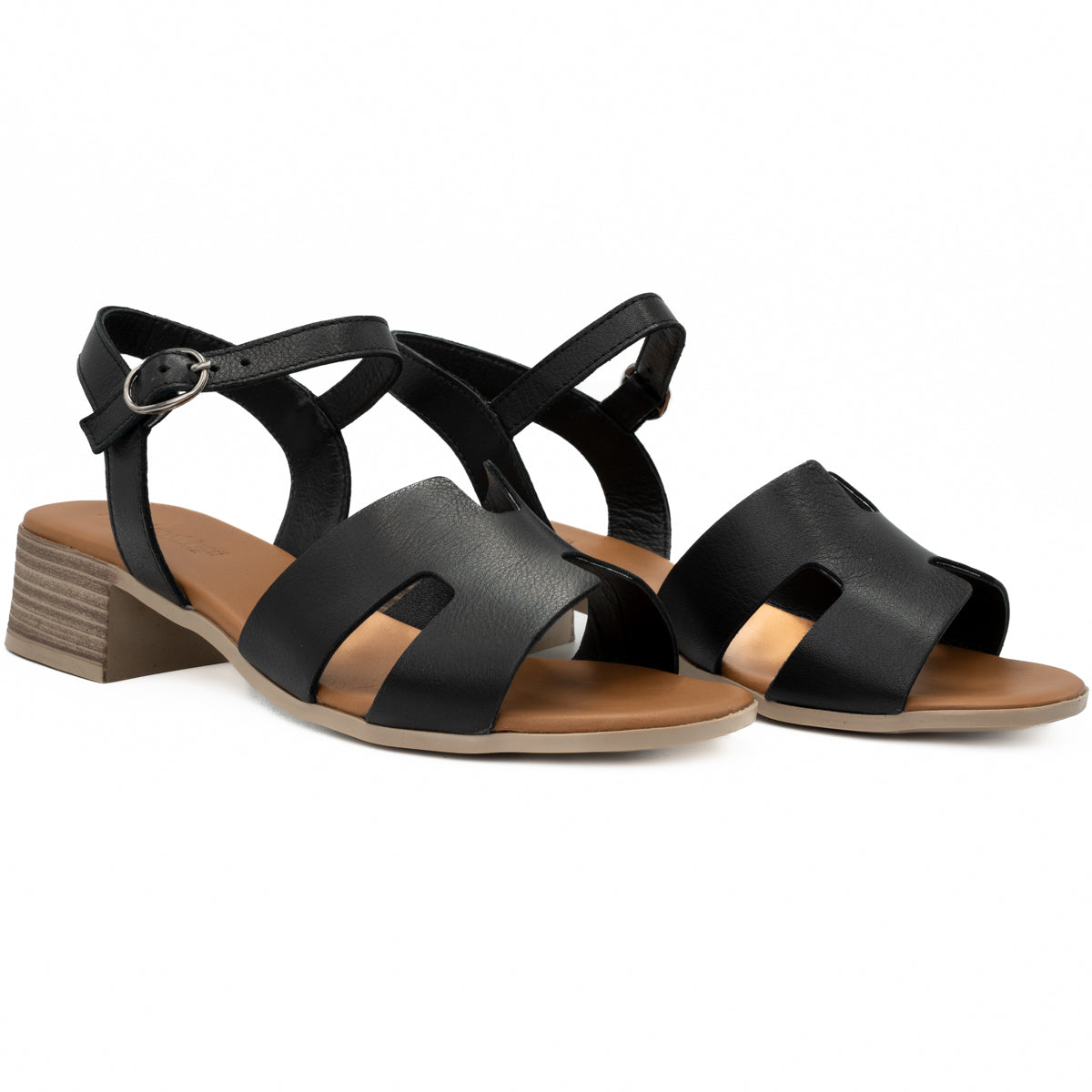 Sandale dama Anna Viotti din piele naturala D 9202 negru