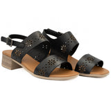 Sandale dama Anna Viotti din piele naturala D 42-9204 negru