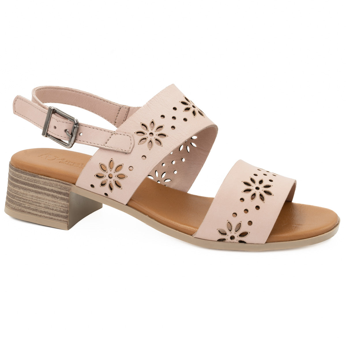 Sandale dama Anna Viotti din piele naturala D 42-9204 pudra