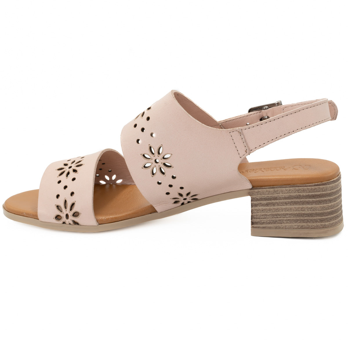 Sandale dama Anna Viotti din piele naturala D 42-9204 pudra