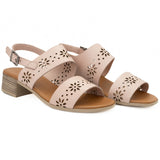 Sandale dama Anna Viotti din piele naturala D 42-9204 pudra