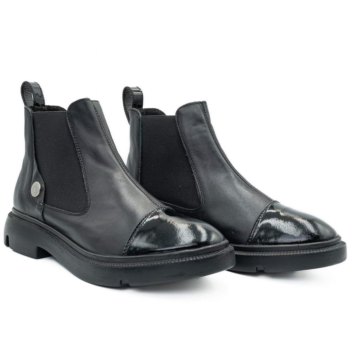 Ghete dama Anna Viotti din piele naturala D 4204 negru 