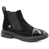 Ghete dama Anna Viotti din piele naturala D 4204 negru velur