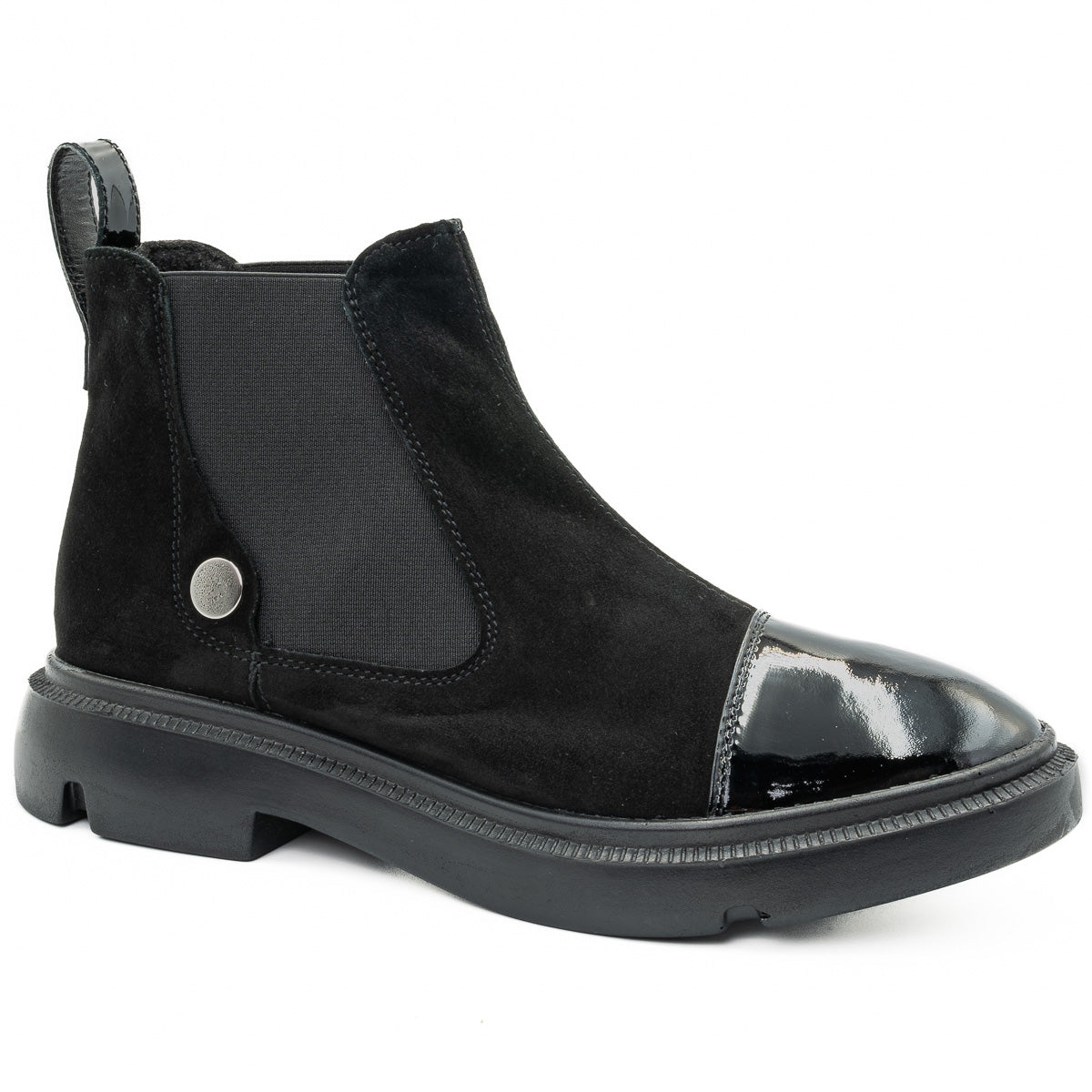 Ghete dama Anna Viotti din piele naturala D 4204 negru velur