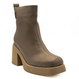 Ghete dama Anna Viotti din piele naturala de vitel bej - 4242