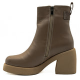 Ghete dama Anna Viotti din piele naturala de vitel bej - 4242