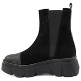 Ghete dama Anna Viotti din piele naturala D 4292 negru 