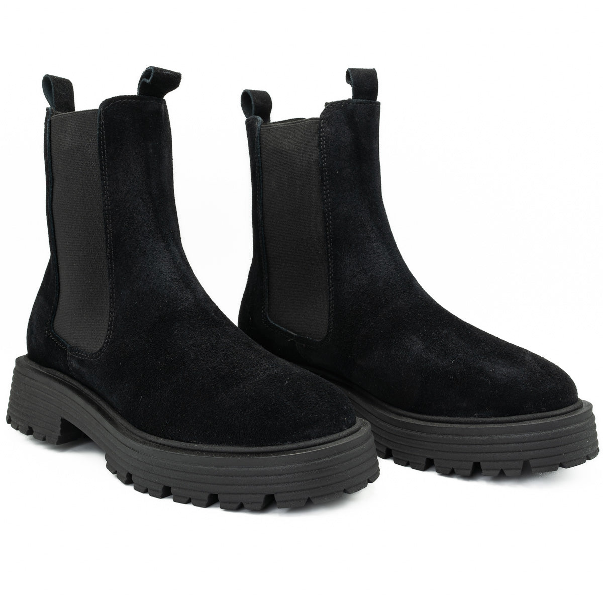 Ghete dama Anna Viotti din piele naturala  D 4412 negru  