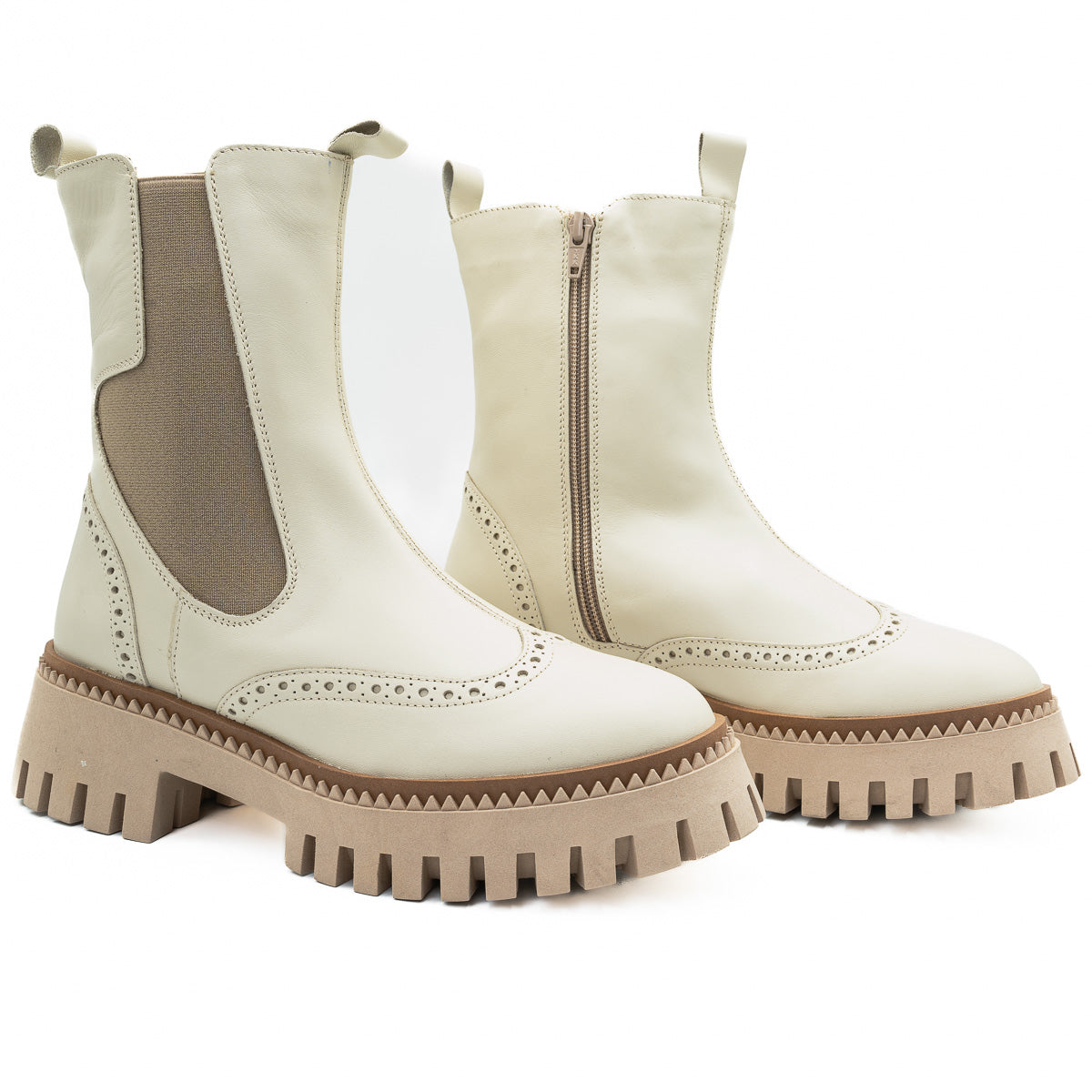 GHETE DAMA ANNA VIOTTI DIN PIELE naturala d 4414 bej 