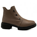 Ghete dama Anna Viotti din piele naturala de vitel bej - 4422