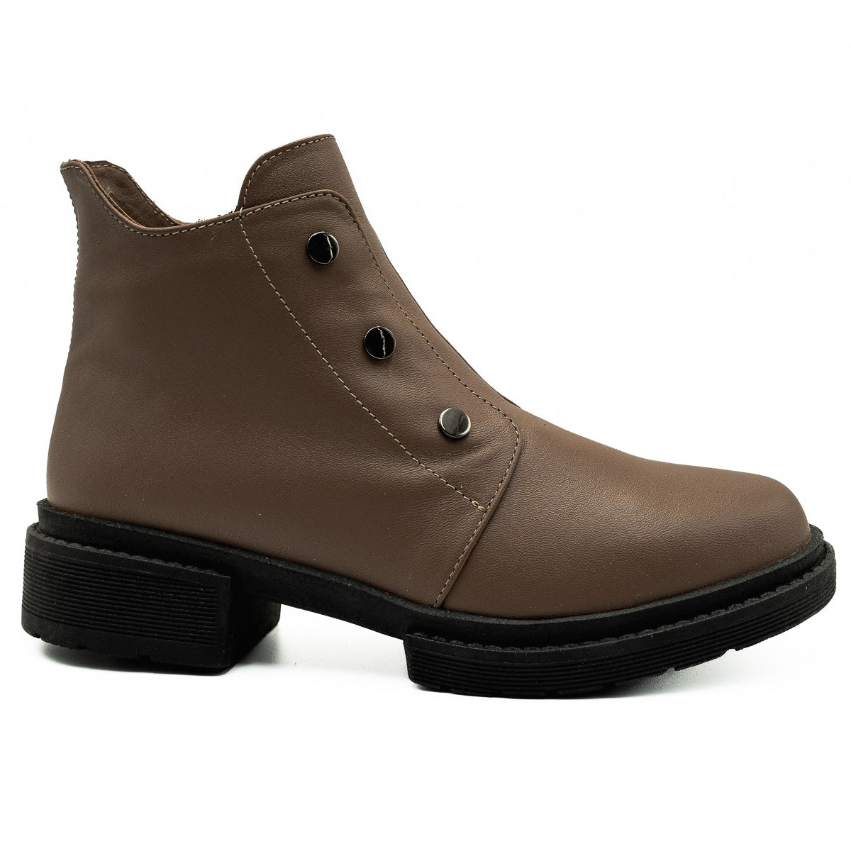 Ghete dama Anna Viotti din piele naturala de vitel bej - 4422