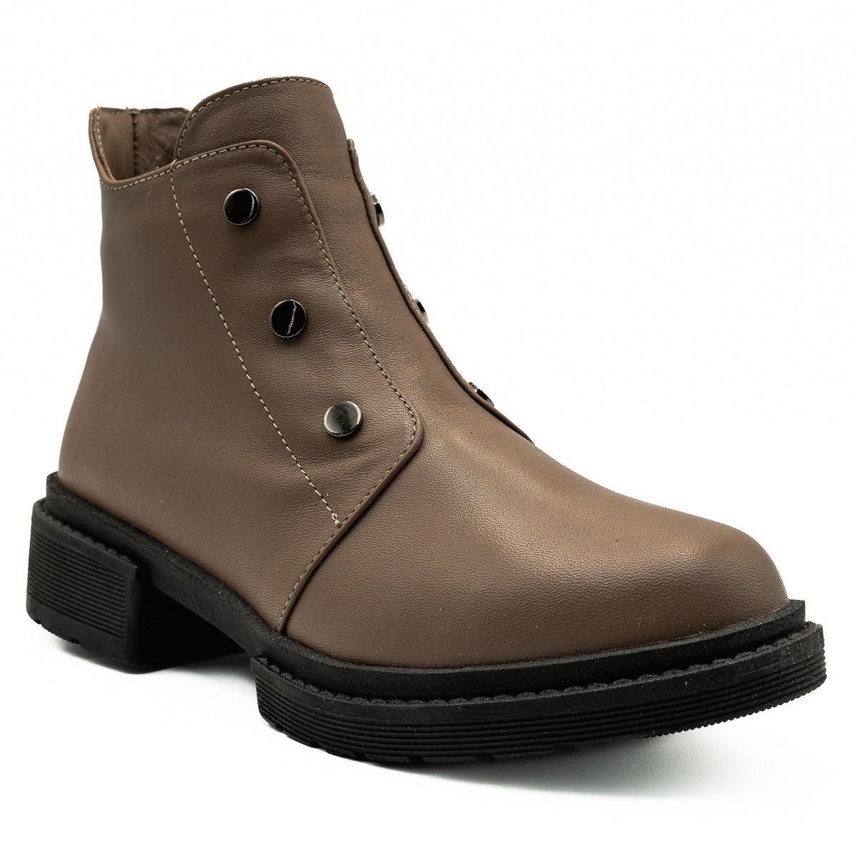 Ghete dama Anna Viotti din piele naturala de vitel bej - 4422