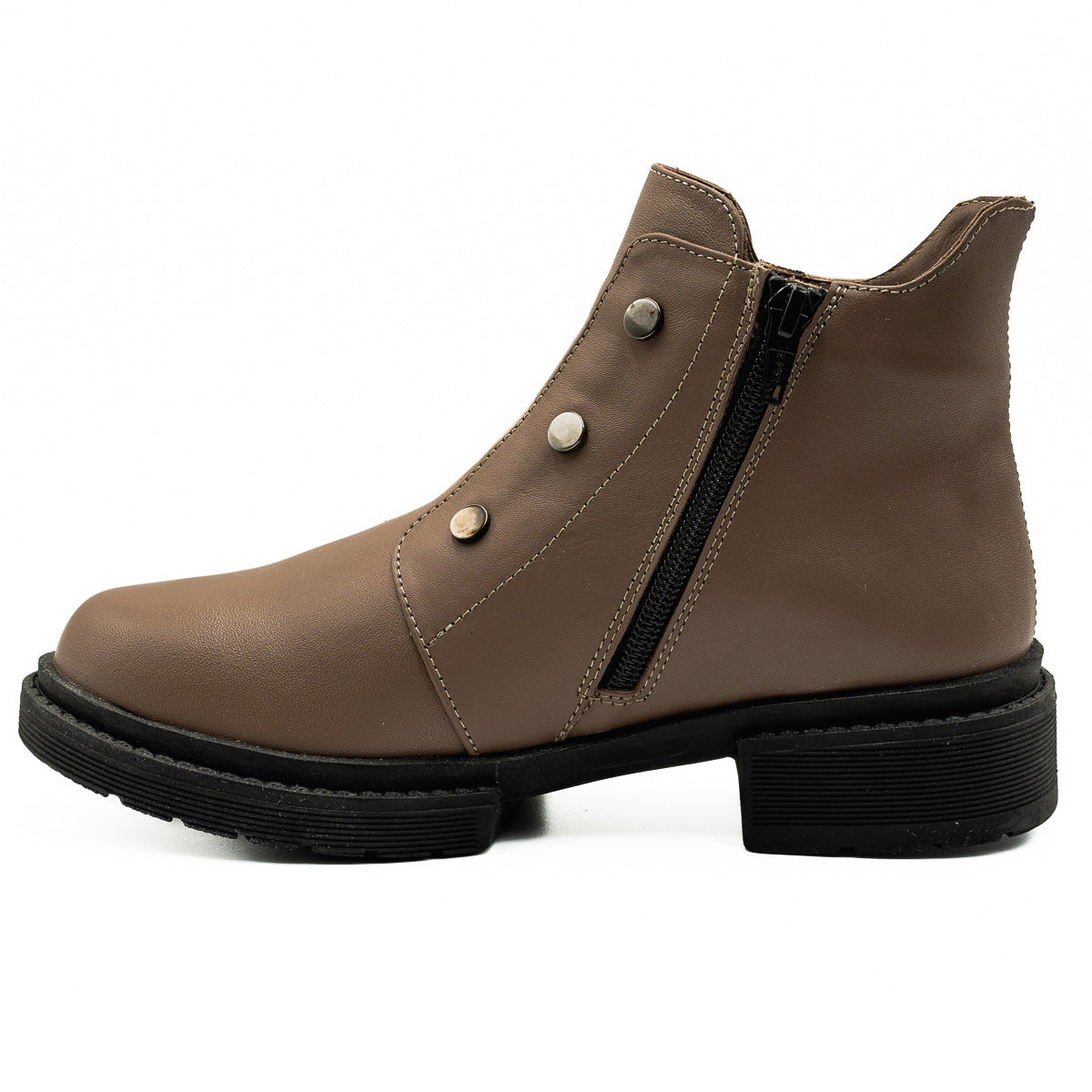 Ghete dama Anna Viotti din piele naturala de vitel bej - 4422