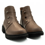 Ghete dama Anna Viotti din piele naturala de vitel bej - 4422