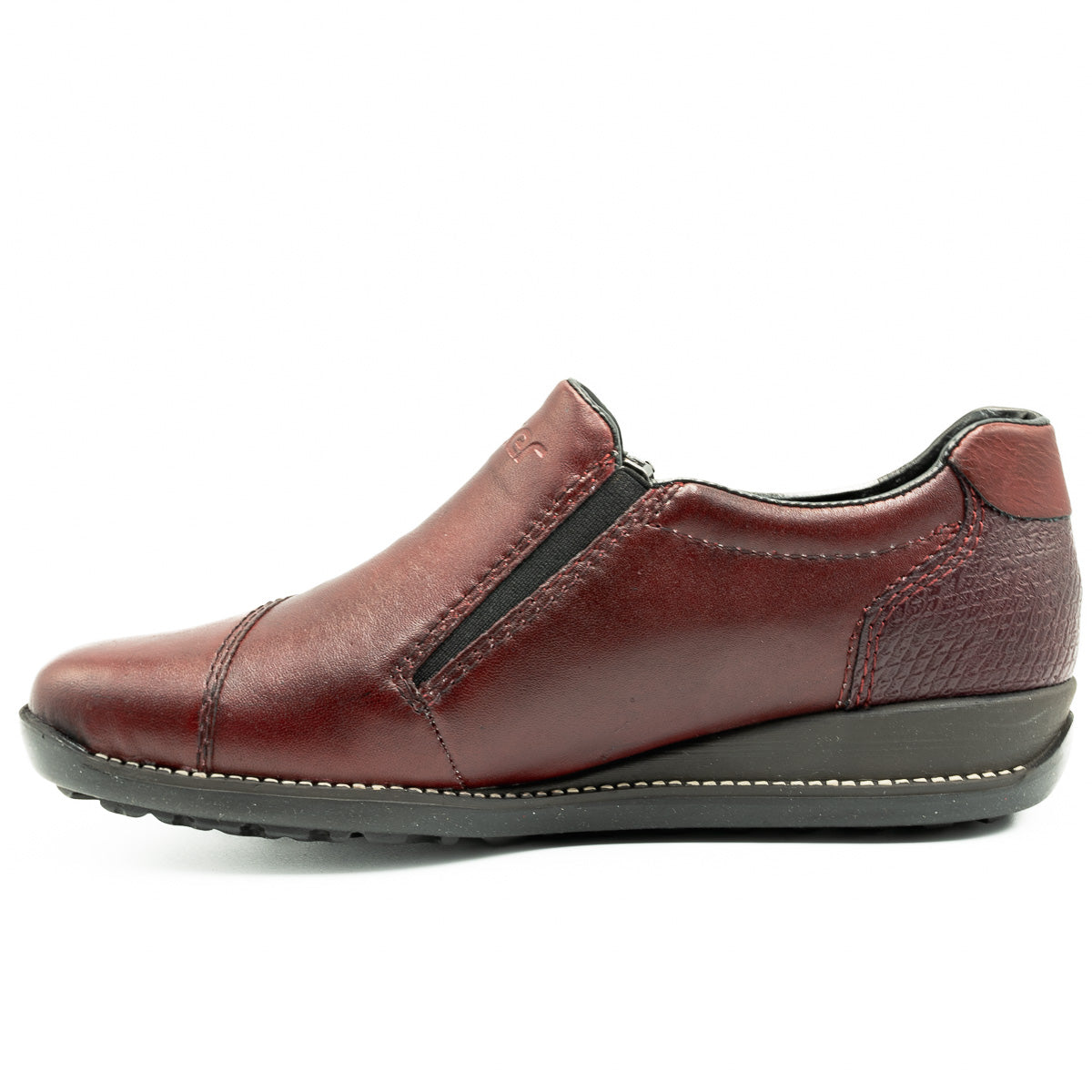  Pantofi dama Rieker din piele naturala D 44265 BORDO 