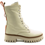 Ghete dama Anna Viotti din piele naturala D 4460 BEJ -ORANGE 