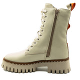 Ghete dama Anna Viotti din piele naturala D 4460 BEJ -ORANGE 