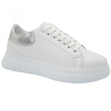 Pantofi dama Anna Viotti din piele naturala D16-450 alb-argintiu