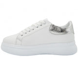 Pantofi dama Anna Viotti din piele naturala D16-450 alb-argintiu