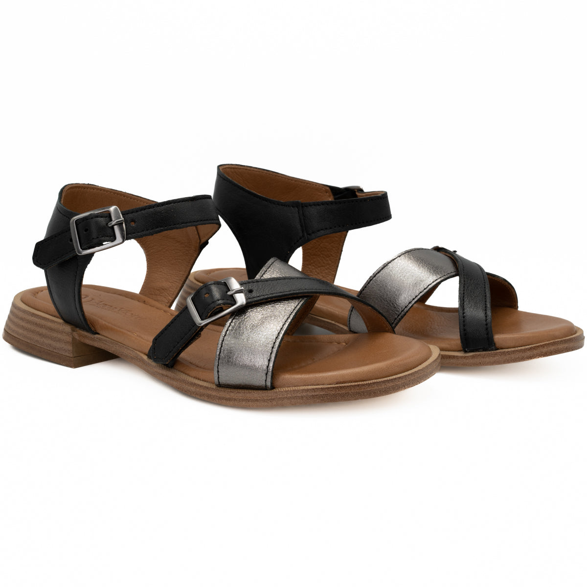 Sandale dama din piele naturala Anna Viotti D 57-45201 negru