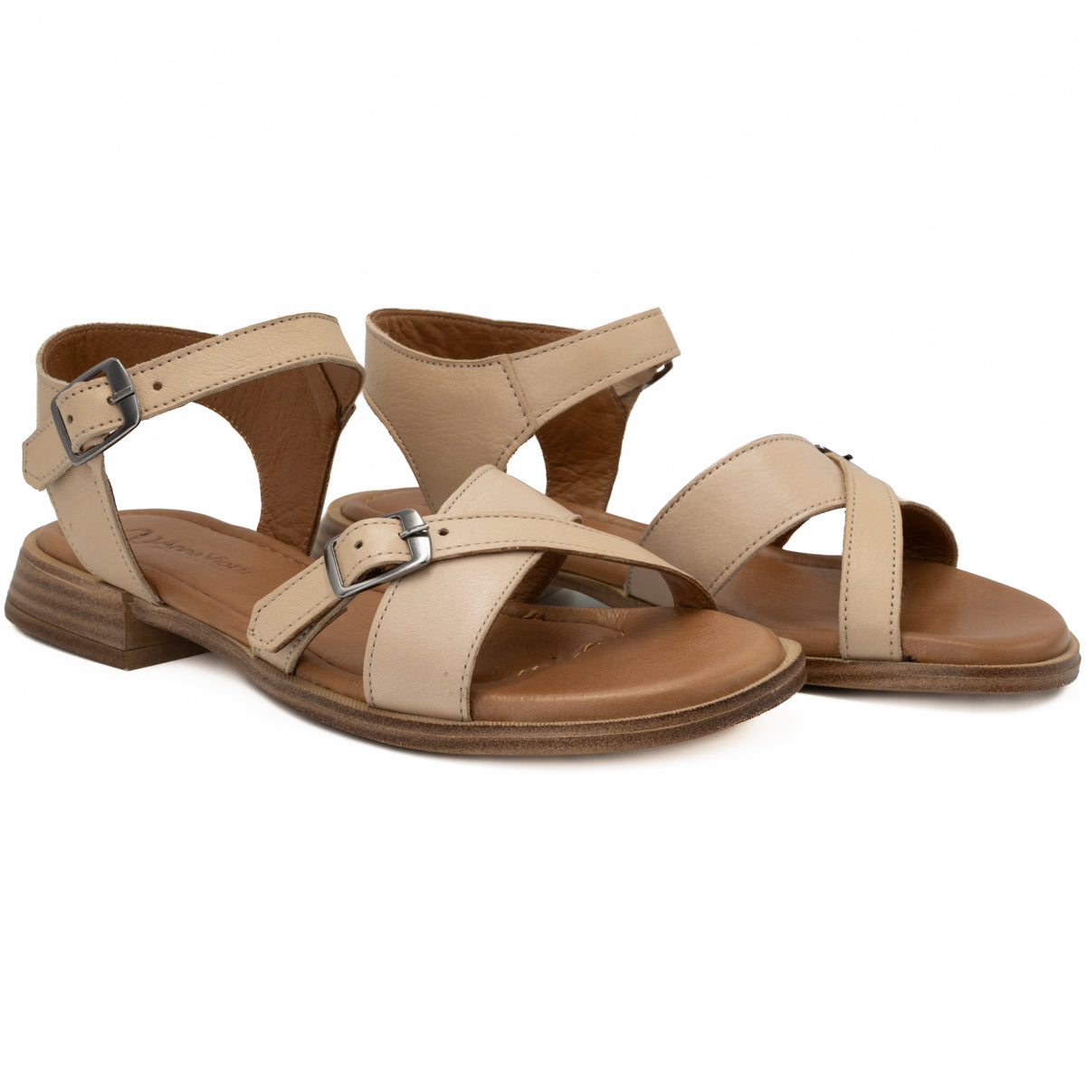 Sandale dama din piele naturala Anna Viotti D 57-45201 bej 