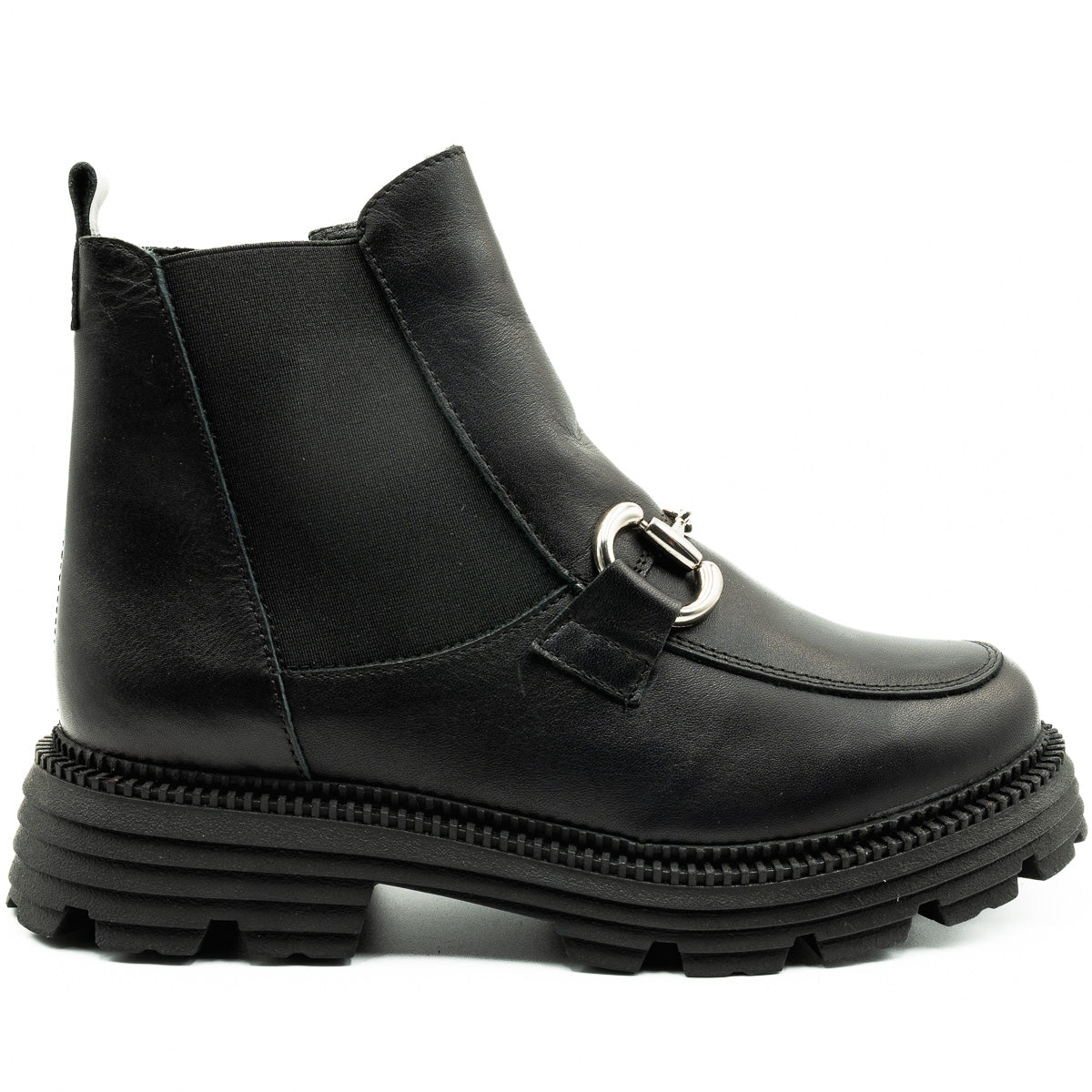 Ghete dama Anna Viotti din piele naturala D 4552 negru 