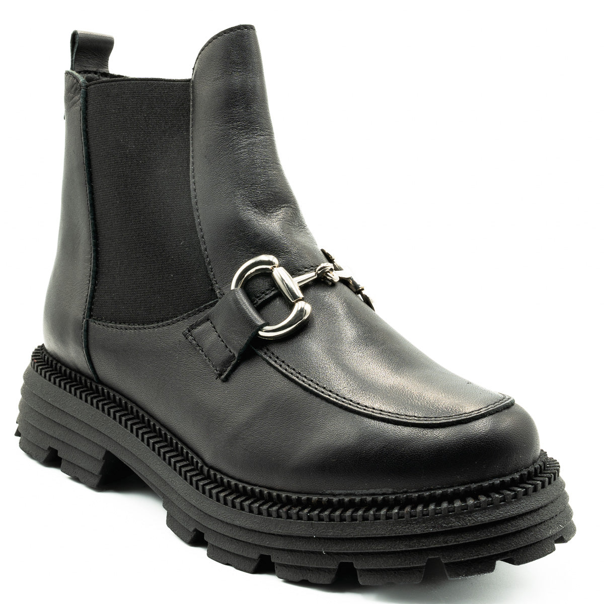 Ghete dama Anna Viotti din piele naturala D 4552 negru 