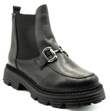 Ghete dama Anna Viotti din piele naturala D 4552 negru 