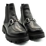 Ghete dama Anna Viotti din piele naturala D 4552 negru 