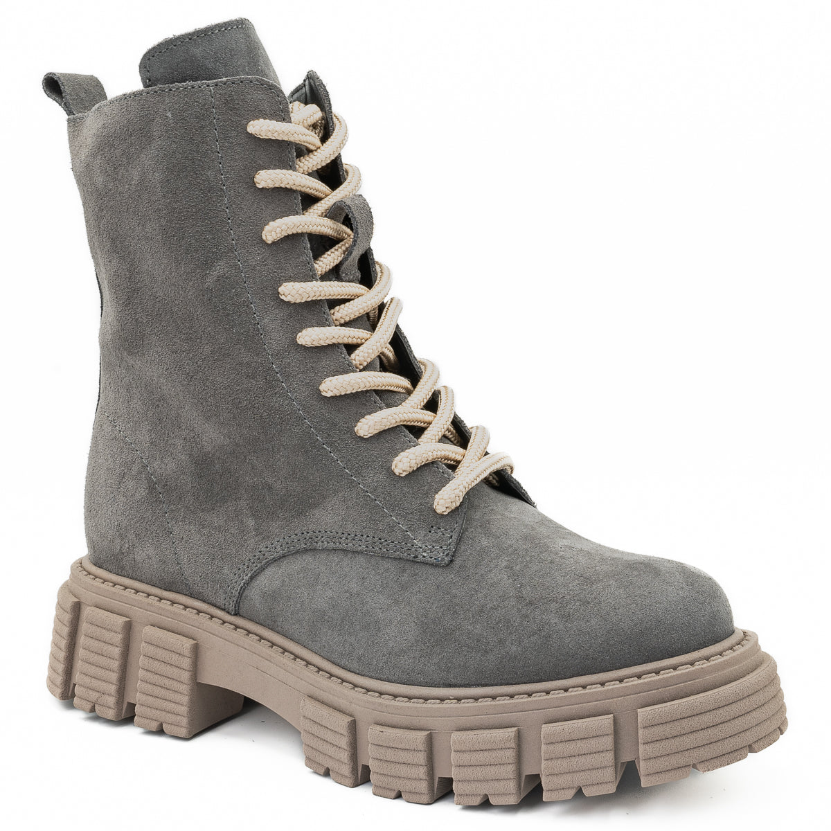 GHETE DAMA ANNA VIOTTI DIN PIELE NATURALA  D 4632 GRI