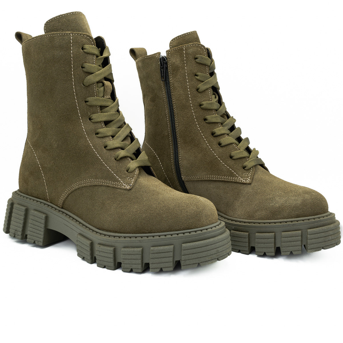 GHETE DAMA ANNA VIOTTI DIN PIELE naturala D 4632 KAKI 