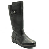 Cizme dama Rieker din piele naturala  D 4655 NEGRU 