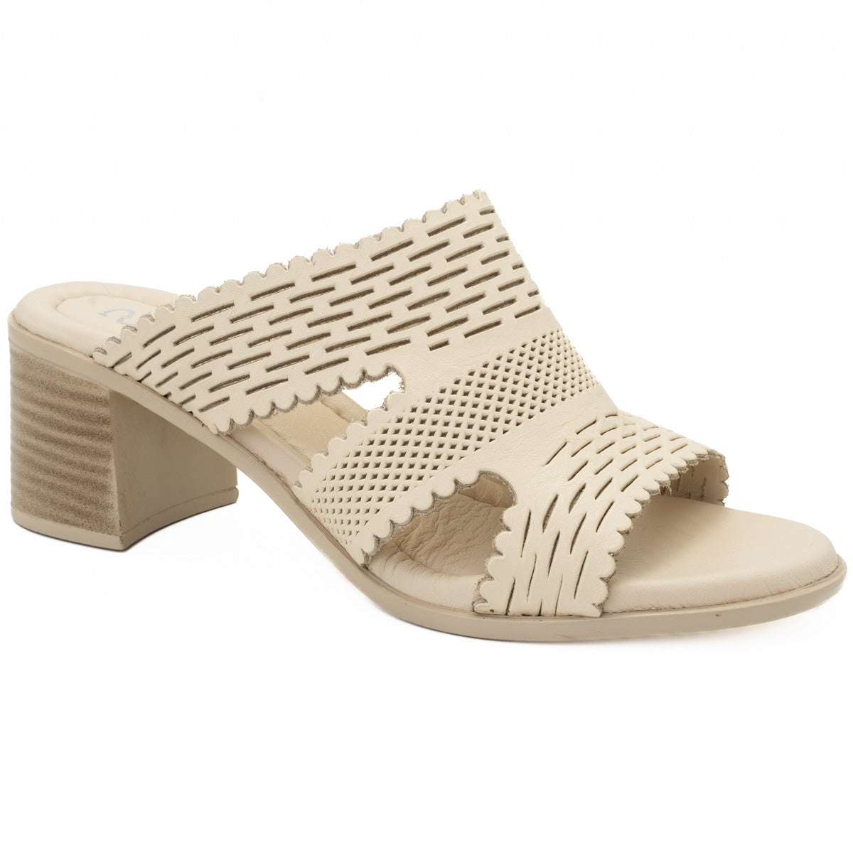 Saboti dama Anna Viotti din piele naturala D 48-322 bej