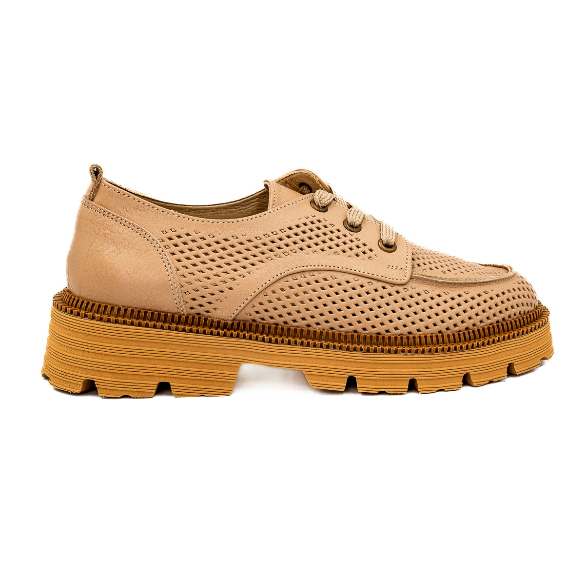 Pantofi dama Anna Viotti din piele naturala bej- 486