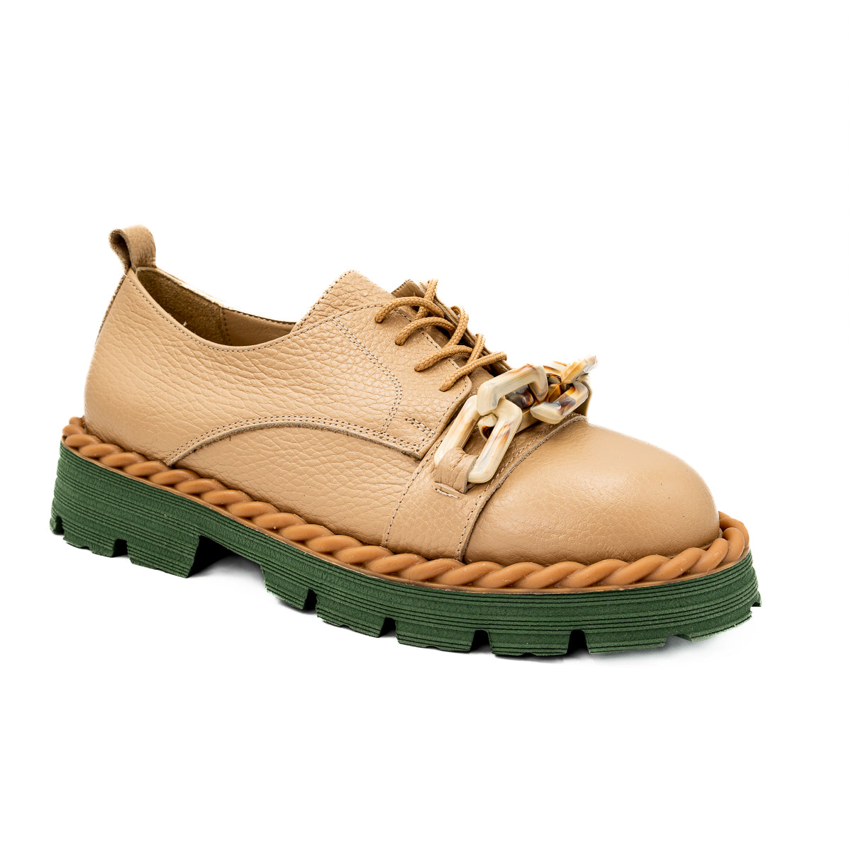 Pantofi dama  Anna Viotti din piele naturala bej- 487