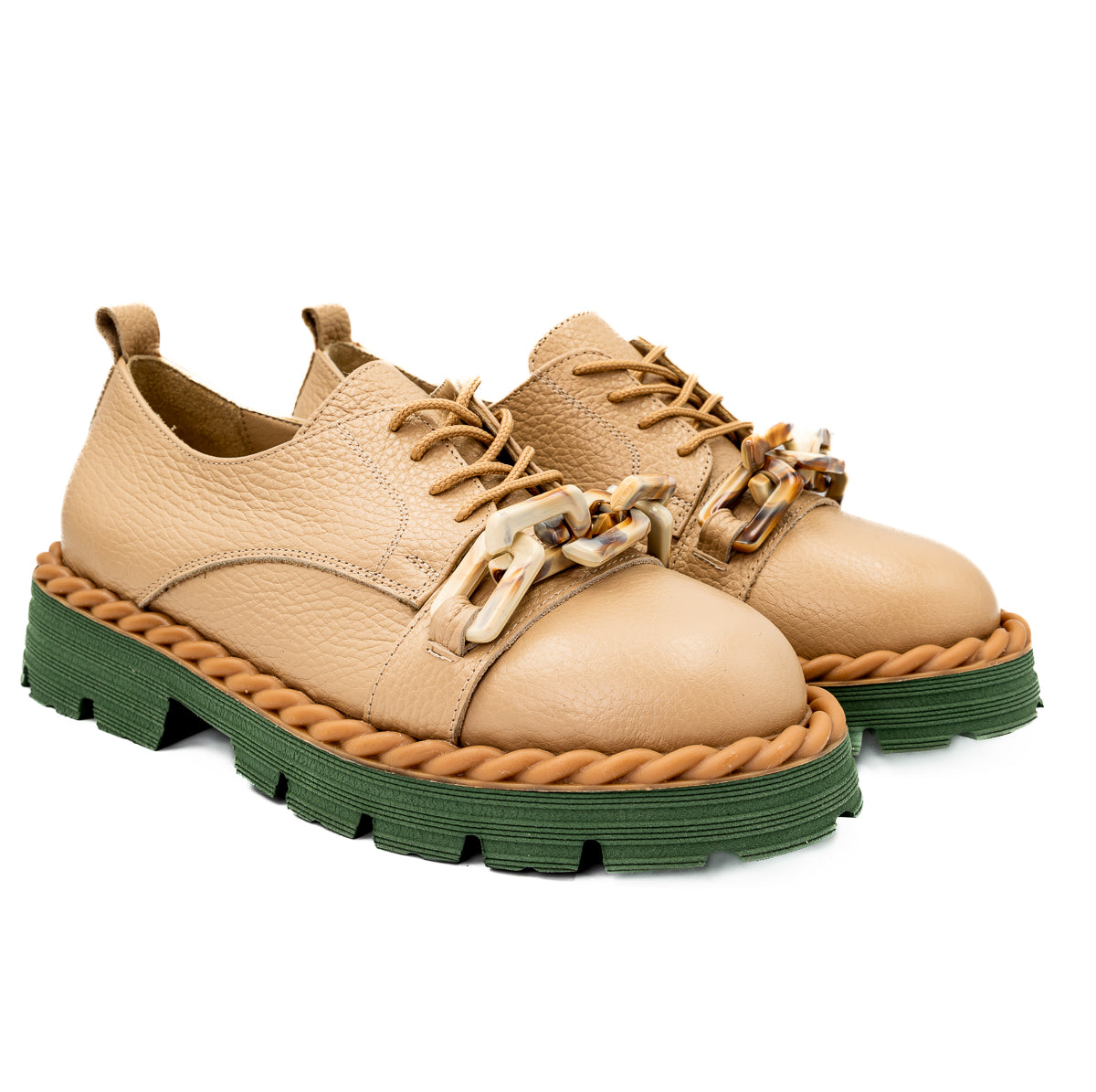 Pantofi dama  Anna Viotti din piele naturala bej- 487