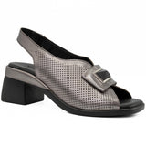 Sandale dama Anna Viotti din piele naturala D S-503 platin