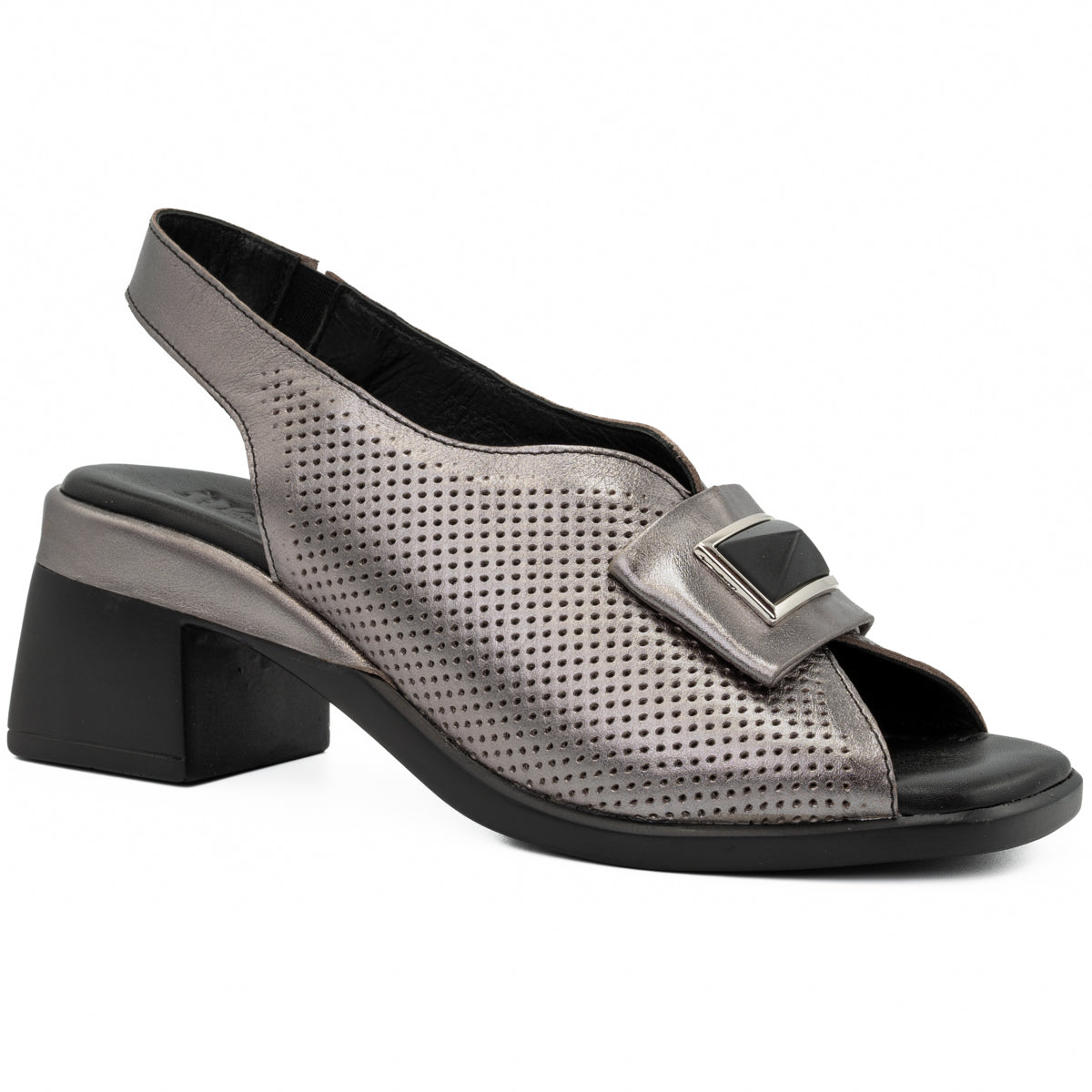 Sandale dama Anna Viotti din piele naturala D S-503 platin