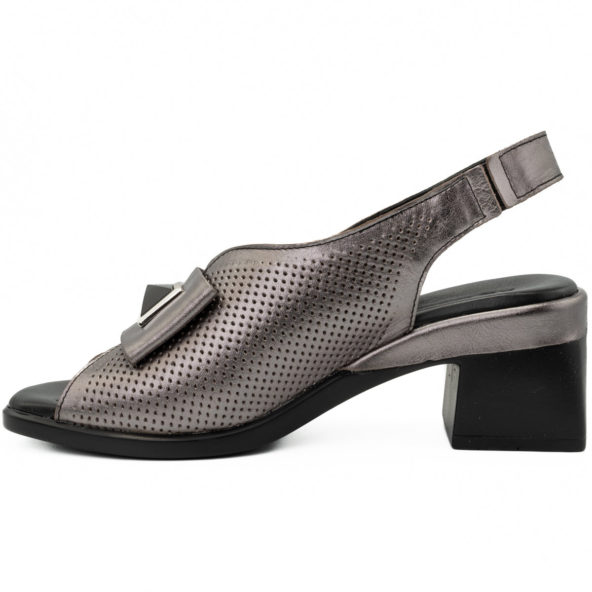 Sandale dama Anna Viotti din piele naturala D S-503 platin