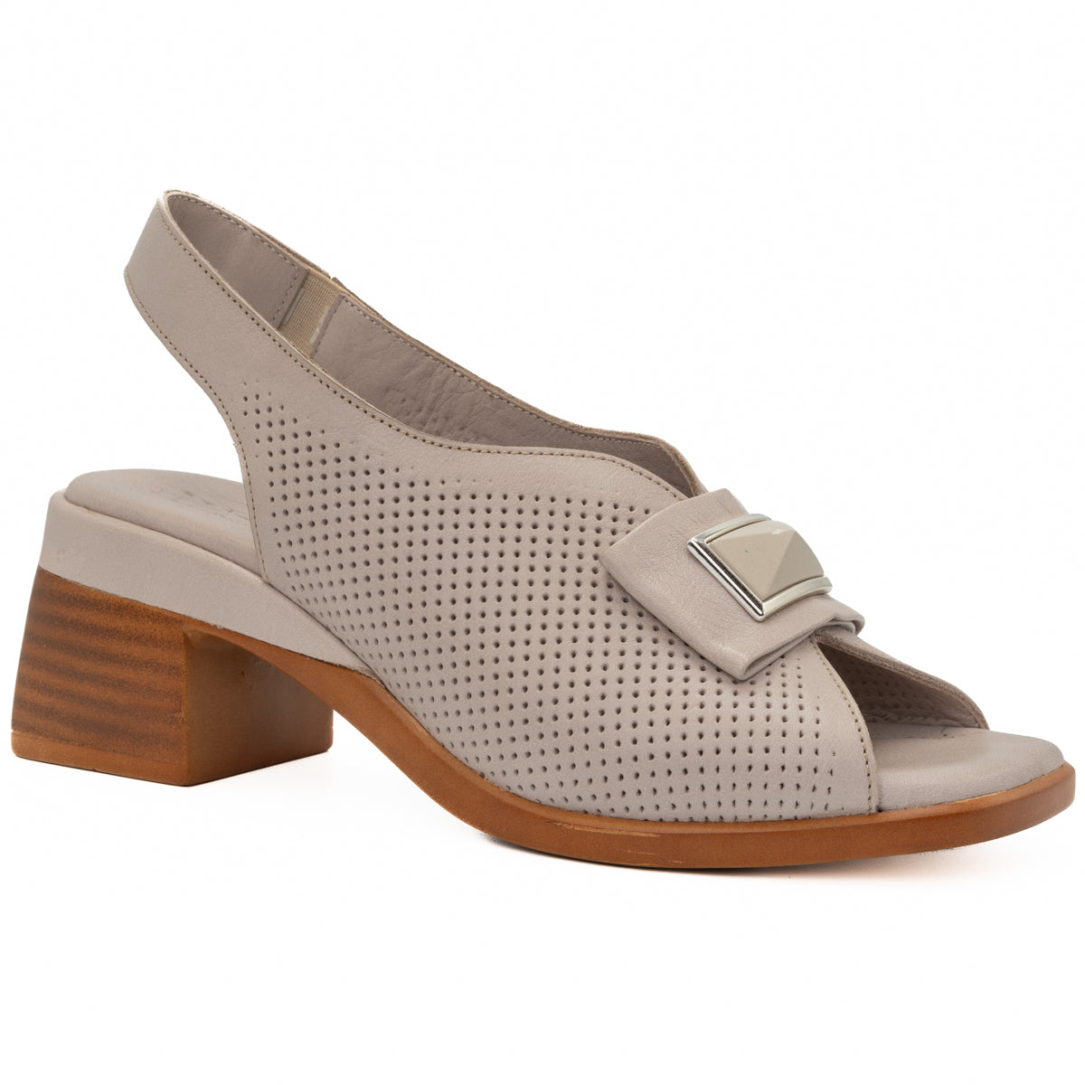 Sandale dama Anna Viotti din piele naturala D S-503 GRI