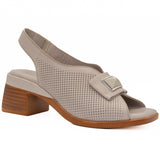 Sandale dama Anna Viotti din piele naturala D S-503 GRI