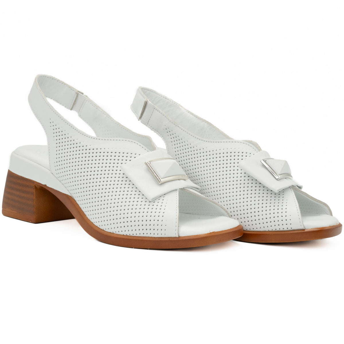 Sandale dama din piele naturala Anna Viotti D S-503 alb