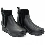 GHETE DAMA ANNA VIOTTI DIN PIELE NATURALA  D 5124 NEGRU 