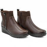 GHETE DAMA ANNA VIOTTI DIN PIELE naturala D 5124 MARO 